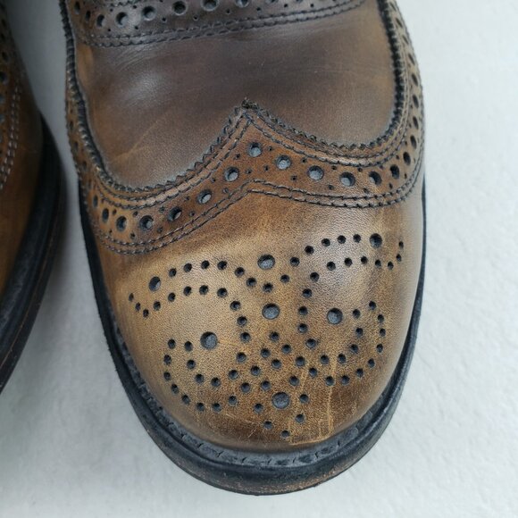 Allen Edmonds McAllister Wingtip Oxford Shoe Mens 12 EEE Brown Leather Dress - Picture 7 of 16